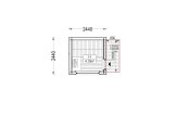 Bastuhus OKO (34 mm + fasadbeklädnad), 2.3x2.3 m, 4.1 m² specification 1