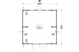 Enkelgarage TEXAS (44 mm), 6x6 m, 36 m² specification 1