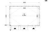 Garage byggsats - dubbelgarage LORA ALT DUO, 9x6 m, 51 m² specification 1