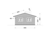 Garage byggsats - dubbelgarage LORA ALT DUO MULTI, 6x6 m, 33 m² - med carport 3x6 m specification 3