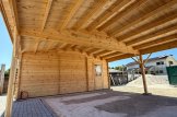 Dubbel carport i trä 5,5x6 m med förråd (44 mm), 2x6 m customer 3