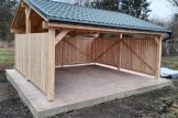 Dubbel carport i trä LUNA DUO med L-formad sidopanel 6x6 m customer 1