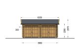 Dubbelgarage ALTERNATIVE (44 mm), 6x6 m, 36 m² specification 2