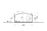 Enkelgarage MULTI (44 mm) 4x6 m med dubbel carport 5,5x6 m specification 6