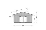 Garage byggsats - enkelgarage LORA, 6x6 m, 33 m² specification 2