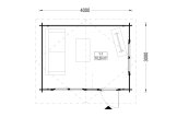 Friggebod DREUX (34 mm), 4x3 m, 12 m² specification 1