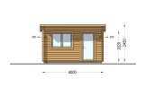 Friggebod med pulpettak DREUX (44 mm), 4x3 m, 12 m² specification 2