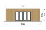 Attefallshus PREMIUM (isolerad, 34 mm + fasadbeklädnad), 7x4 m, 28 m² specification 2