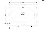 Garage byggsats - dubbelgarage LORA ALT DUO (med bred port), 9x6 m, 51 m² specification 1