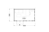 Friggebod WISSOUS (44 mm), 5x3 m, 15 m² specification 1
