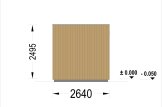 Bastuhus DELLA (34 mm + fasadbeklädnad), 2,6 x 2,6 m, 5 m² specification 4