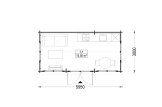 Friggebod OAK (34 mm), 6x3 m, 16 m² specification 1