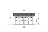Garage byggsats - dubbelgarage LORA ALT DUO, 6x6 m, 33 m² specification 3