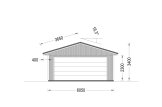 Garage byggsats - dubbelgarage LORA DUO (med bred port), 6x6 m, 33 m² specification 2