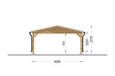 Enkel carport i trä CLASSIC, 5x5.7 m specification 4