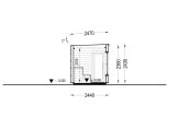 Bastuhus OKO (34 mm + fasadbeklädnad), 2.3x2.3 m, 4.1 m² specification 6