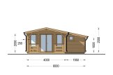 Attefallshus ISLA (34 mm), 6x5 m, 18 m² + altan 7 m² specification 2