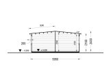 Enkel carport i trä 3x6 m med förråd (44 mm), 2x6 m specification 6