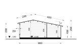 Attefallshus ISLA (34 mm), 6x5 m, 18 m² + altan 7 m² specification 6