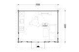Attefallshus ESSEX (34 mm), 5x4 m, 18 m² specification 1