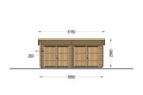 Dubbelgarage MODERN (44 mm), 6x6 m, 36 m² specification 2