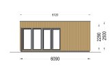 Attefallshus PREMIUM (isolerad, 34 mm + fasadbeklädnad), 6x4 m, 24 m² specification 2
