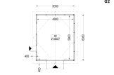 Garage byggsats - enkelgarage LORA, 5x6 m, 28 m² specification 1