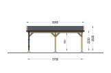 Enkel carport i trä CLASSIC, 3x6 m specification 5