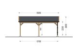 Dubbel carport i trä CLASSIC DUO, 6x6 m specification 3