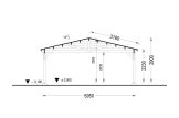 Dubbel carport i trä CLASSIC DUO, 6x6 m specification 6