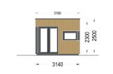 Friggebod PREMIUM L (isolerad, 34 mm + fasadbeklädnad), 3x3 m, 9 m² specification 2