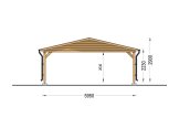 Trippel carport i trä CLASSIC TRIO, 5.95x8.95 m specification 4