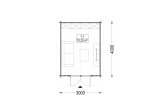Friggebod PETER (34 mm), 3x4 m, 12 m² specification 1