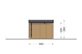 Bastuhus SERENE (34 mm + fasadbeklädnad), 3.3x2.5 m, 4.95 m² specification 4