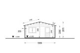 Dubbelgarage MULTI (44 mm) 6x6 m med enkel carport 3x6 m specification 6