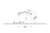 Enkel carport i trä CLASSIC, 3x6 m specification 6