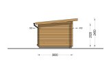 Friggebod med pulpettak DREUX (44 mm), 4x3 m, 12 m² specification 3