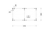 Enkel carport i trä CLASSIC, 3x6 m specification 1