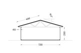 Garage byggsats - dubbelgarage LORA DUO, 7,2 x 7,2 m, 49 m² specification 6