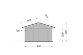Garage byggsats - enkelgarage LORA, 5x6 m, 28 m² specification 4