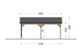 Dubbel carport i trä CLASSIC DUO, 6x6 m specification 5