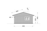 Garage byggsats - dubbelgarage LORA ALT DUO (med bred port), 6x6 m, 33 m² specification 2