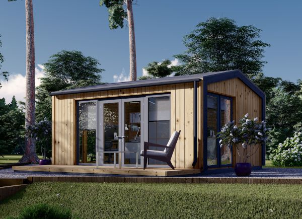 Attefallshus EMMY (isolerad, 34 mm + fasadbeklädnad), 5x4 m, 20 m² avp.ui.product_images.thumbnail 1
