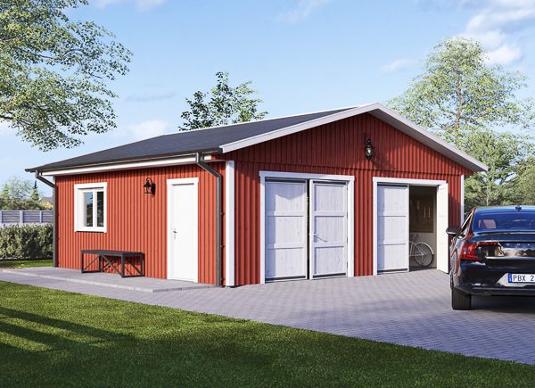 Garage byggsats - dubbelgarage LORA DUO, 7,2 x 7,2 m, 49 m² avp.ui.product_images.thumbnail 1