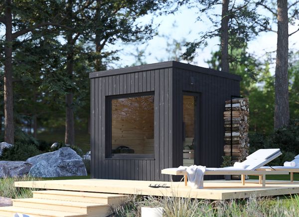 Bastuhus OKO (34 mm + fasadbeklädnad), 2.3x2.3 m, 4.1 m² avp.ui.product_images.thumbnail 1
