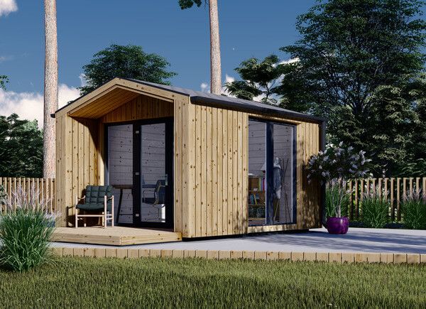 Friggebod PIA (34 mm + fasadbeklädnad), 3x3 m, 9 m² avp.ui.product_images.thumbnail 1