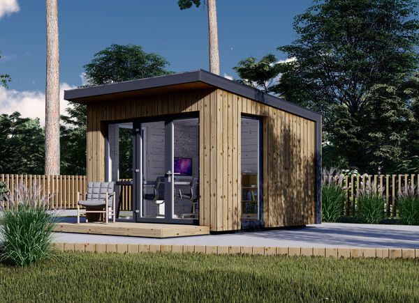 Friggebod EVELIN (isolerad, 34 mm + fasadbeklädnad), 3x3 m, 9 m² avp.ui.product_images.thumbnail 1