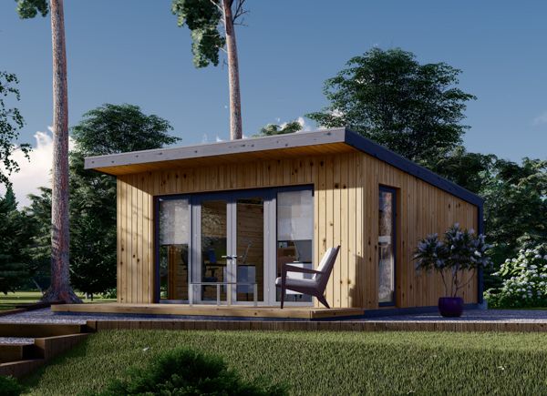 Attefallshus EVELIN (34 mm + fasadbeklädnad), 5x5 m, 25 m² avp.ui.product_images.thumbnail 1