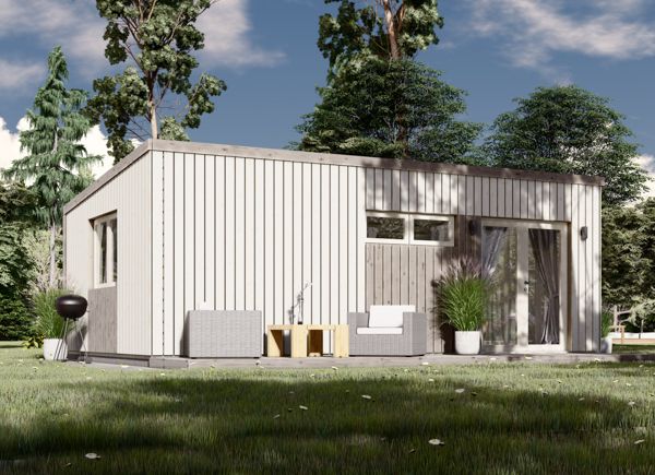Attefallshus DIANA Modern F (44 mm + fasadbeklädnad), 7x4 m, 24 m² avp.ui.product_images.thumbnail 1