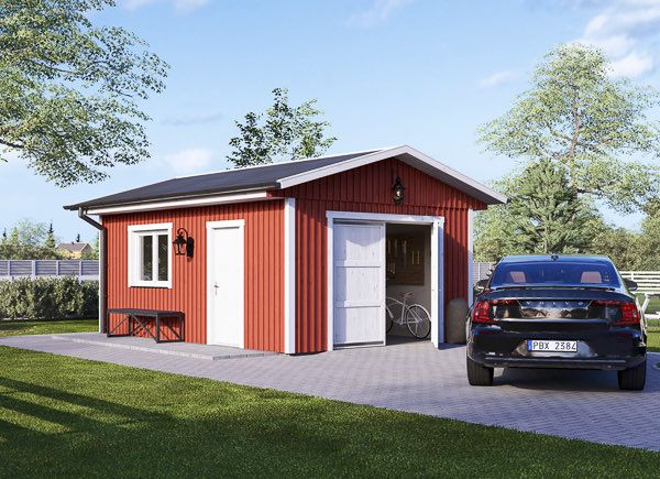 Garage byggsats - enkelgarage LORA, 4x6 m, 22 m² avp.ui.product_images.thumbnail 1